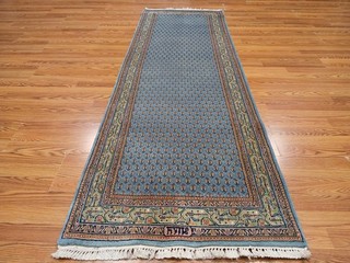 Turkish Oushak(Geometric)Multicolored Rug Handmade Bohemian Rug 2.7x8.2 Ft
