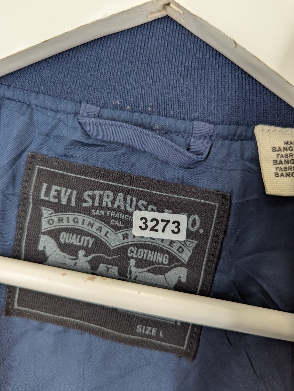 Levi's Lightweight Bomber Jacket Men's Size Large Blue Red Colourblock Full Zip image 8