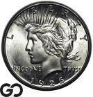 1926-S Peace Dollar, Rare This Nice! Solid Gem BU++, Better Date