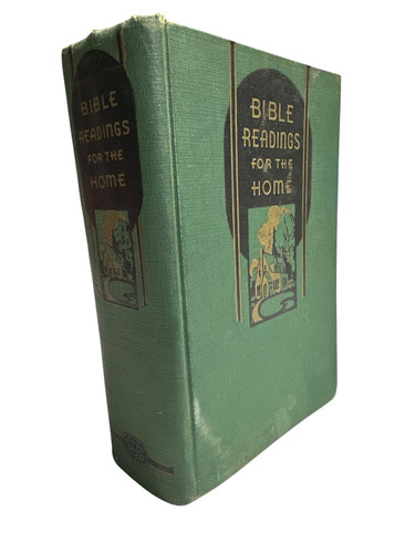 Vintage 1942 Bible Readings For The Home - Christian Book - Green Hardback - Picture 1 of 5