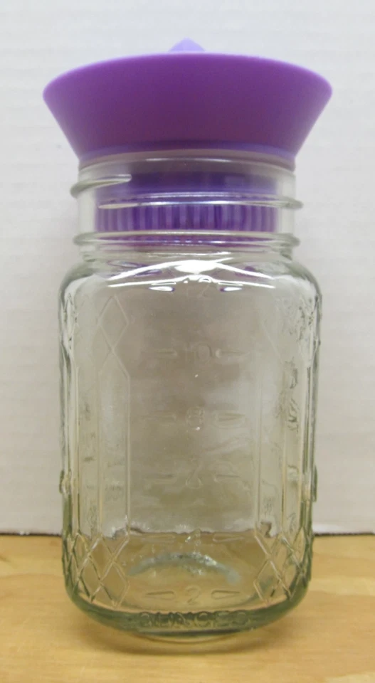 Exprimidor de cítricos Crown Royal Glass: prensa manual exprimidor y tarro naranja/limón (824) Foto 2 de 4