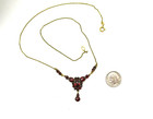 Vintage Bohemian Garnet Necklace 17" [N145] — photo 5