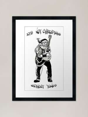 Santa Tune Gerahmter Kunstdruck Gerahmtes Wandbild Poster Leinwanddruck Bild