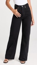 Levi's Ribcage Wide Leg Black Jeans, 28 x 32
