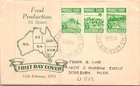 AUSTRALIA 1953 CACHET FDC COVER FOOD PRODUCTION ADDR USA POSTMARK COLLINGWOOD