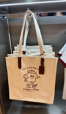 The Coach Coffee Shop Official Tote Bag Canvas CS484 B4/NP  display picture 3