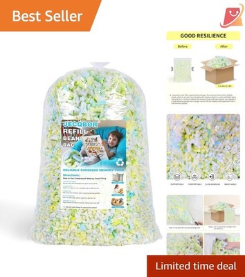5lbs Shredded Memory Foam Filler for Bean Bag Chair Soft Support Indoor
