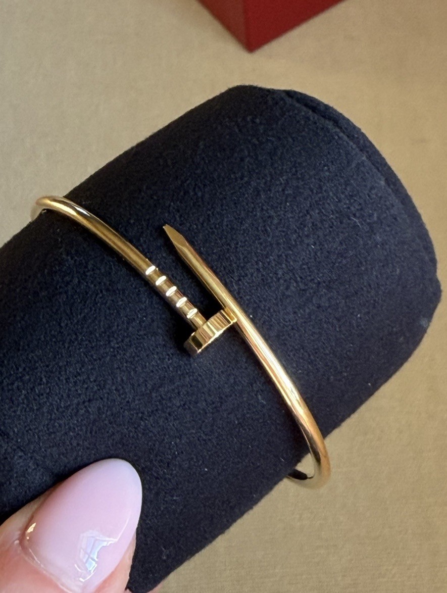 Cartier Juste Un Clou 18k Gold Bracelet Nail Bracelet Small Size 17 With Box