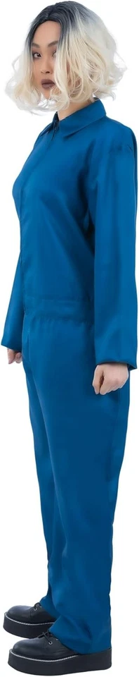 Smiffys Adultos Unisex Azul Marino Traje de Caldera Disfraz Todo en Uno Mono Abanico de Halloween Foto 3 de 4