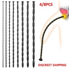 Male Penis Plug Urethral Sounds Silicone Masturbation Rods Prostate Massages