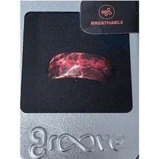 Groove Life - Silicone Ring - Red Marble - Size 10