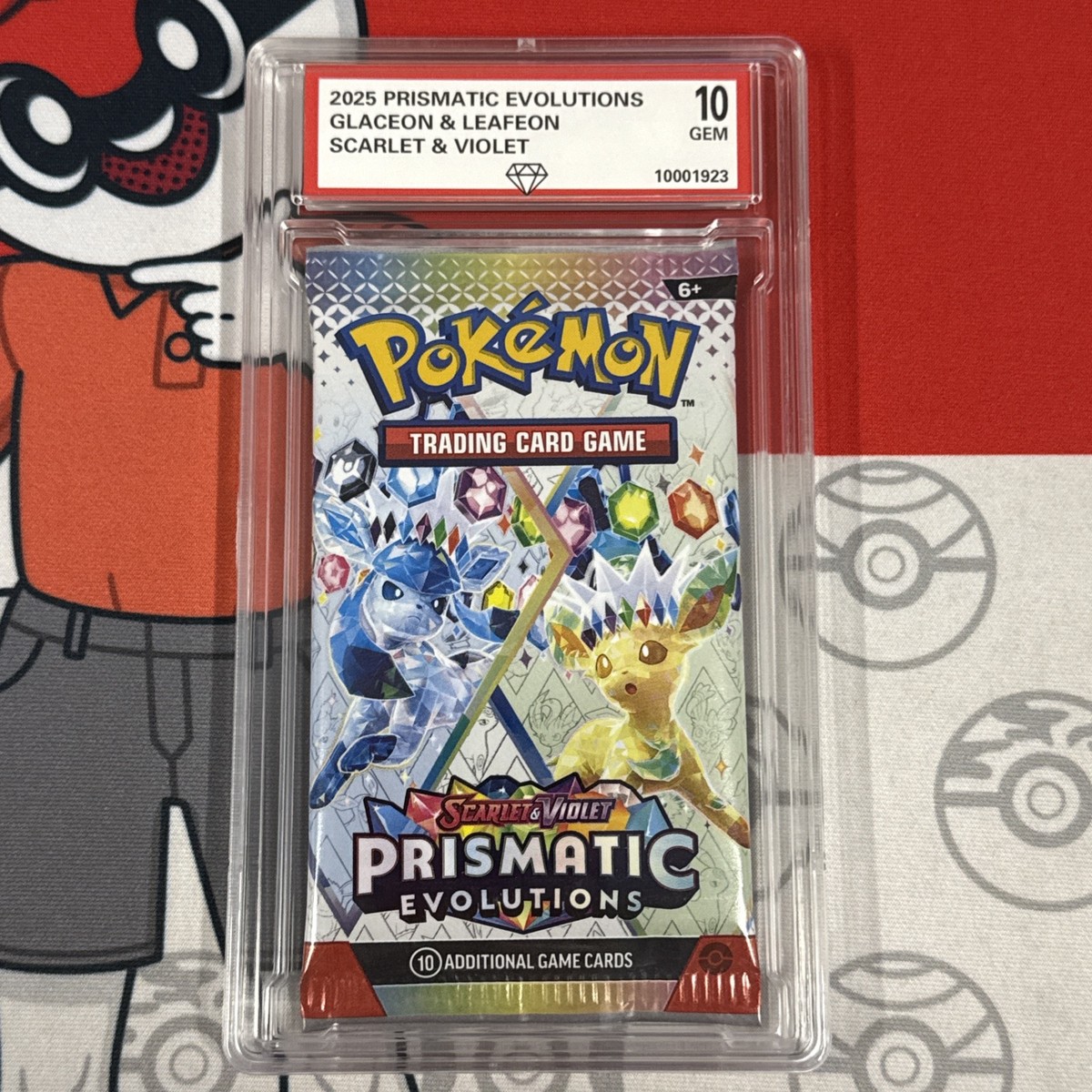 Graded 10 2025 Prismatic Evolutions Sealed Booster Cards Pack
