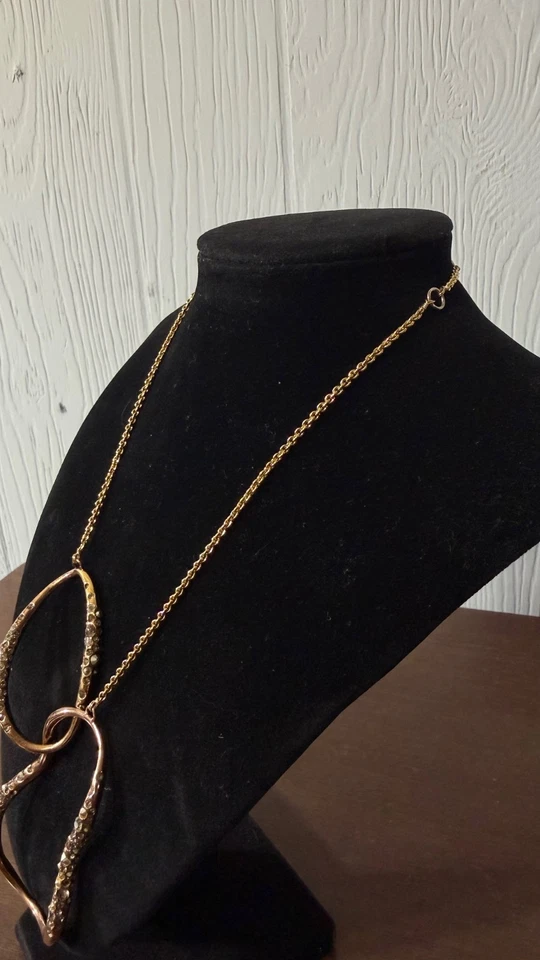 Collar sello Alexis Bittar Miss Havisham cristal incrustado pavé oro sobre 925 Foto 3 de 4