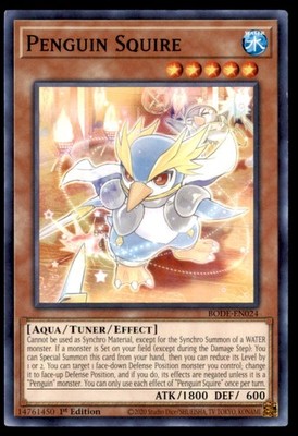 Yu Gi Oh! Penguin Squire BODE EN024 Burst of Destiny 1st Edition 2 Card Lot Regu