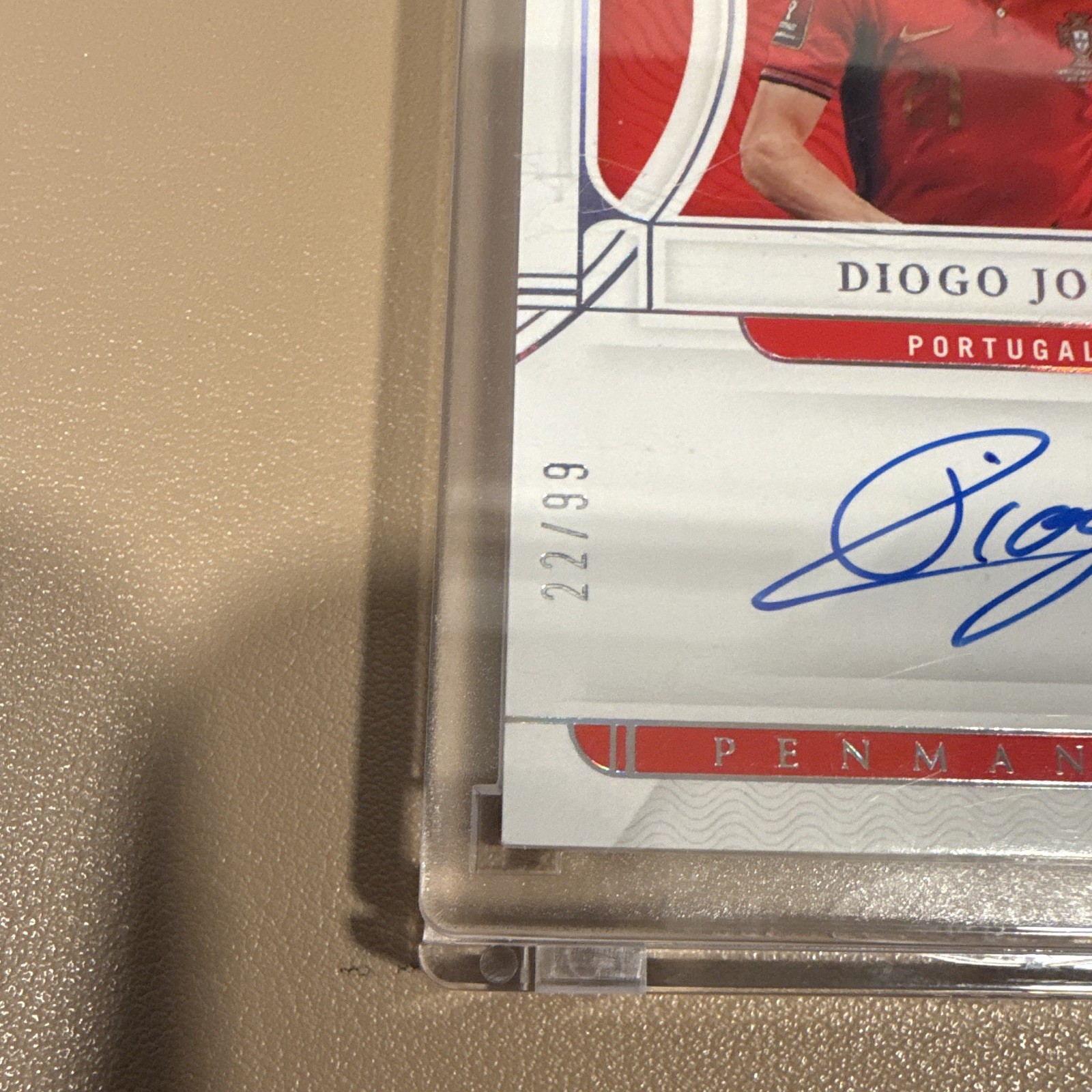 2022 National Treasures Road to FIFA WC Diogo Jota Penmanship On Card Auto /99 view 6