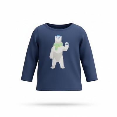 Epic Threads Navy Polar Bear Long Sleeve Tee NWT Size 4/4T