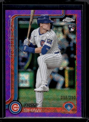 HL-INV 2025 Topps Chrome MLB Matt Shaw #219 Purple Logofractor /250 RC