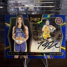 2025 Panini Select Kelsey Plum Courtside Action Auto #/49 Los Angeles Sparks