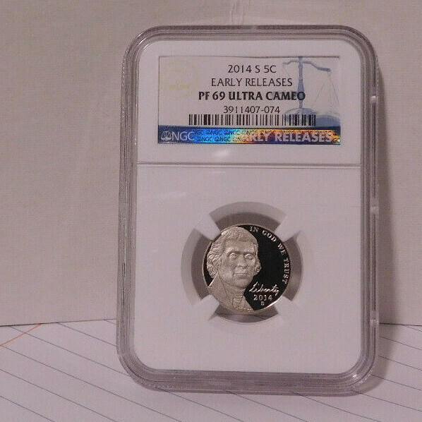 2014 S 5C JEFFERSON NICKEL   NGC PF 69 ULTRA CAMEO EARLY  RELEASE coin san fran