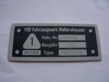 Fortschritt Anhänger Typschild f. Schere Zugschere THK5 ,2-8 Tonner  Typenschild