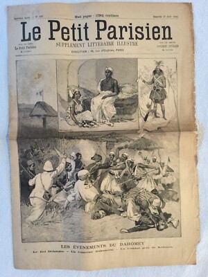 Alte Zeitung Le Petit Parisien Sonntag 17. April 1892 sehr guter Zustand alt Retro Vintage 