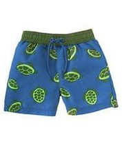 NWT BOYS 6-12 mos Gymboree TURTLE swim trunks SWIMSUIT SHORTS SWIMMING elastic