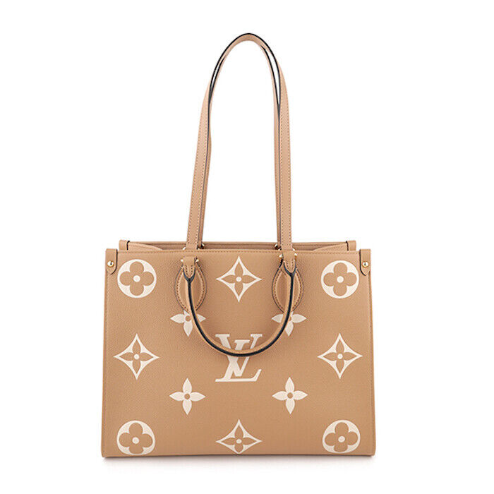 Louis Vuitton Onthego MM Tote Bag M45982 Arizona Beige Hand Shoulder Auth LV  New