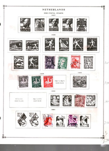 Collection, Netherlands Part D Scott Album Pages, 1881/1953, Cat $252 Mint &Used - 第 3/11 張圖片