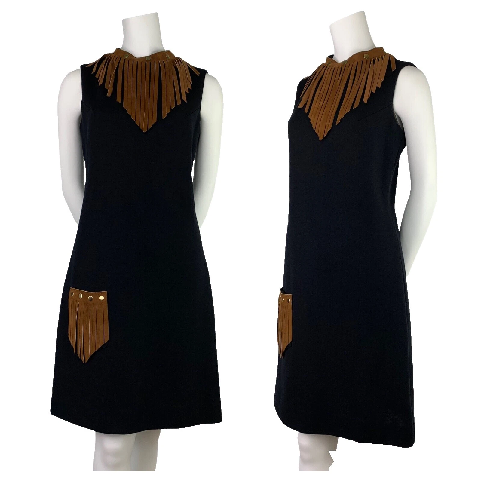 Mod/Gogo Fiesta Vestidos Vintage de Lana 100% para De mujer