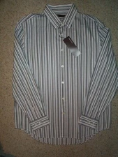 ($69.50) PERRY ELLIS Button Down Dress Shirt Adult MENS/MEN'S (L-LG-LARGE)