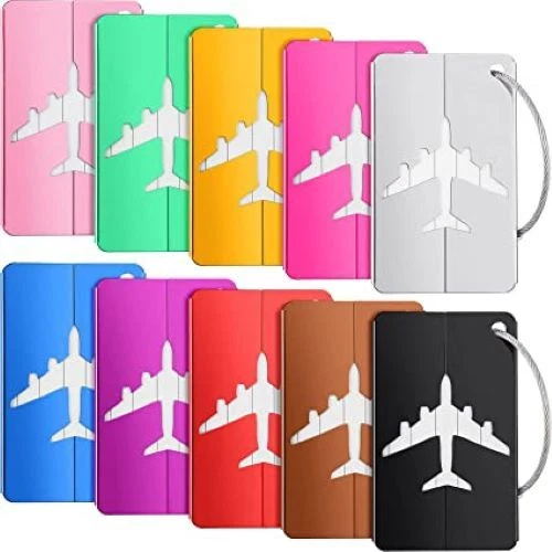 Custom Engraved Luggage Tags Aluminium Travel ID Bag Tag 3 PACK