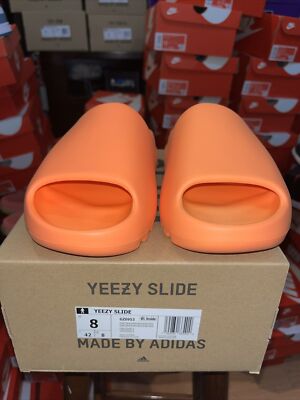 orange yeezy slides size 6