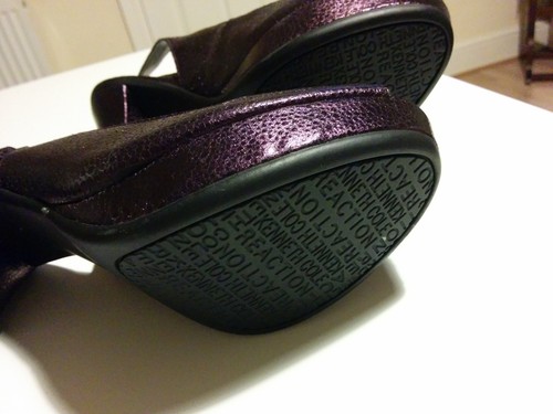 Kenneth Cole Reaction Peep Toe Purple Heels -- UK 3.5/EU 36/US 5.5 - RRP $150 - Imagen 4 de 4