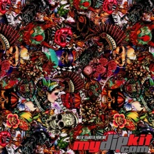 Hydrographics Film Hydro Dipping Water Transfer Print Film DD-998 Skulls & Roses