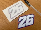 Dani Pedrosa Number 26 Race Numbers (Small Pair) - UK SELLER