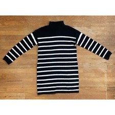LOFT Dress NWT Sweater Knit Blue and White Stripes Long Sleeves Size Medium