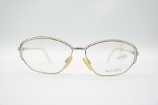 Vintage Metzler 7320 Silver Gold Square Glasses Frame Eyeglasses NOS
