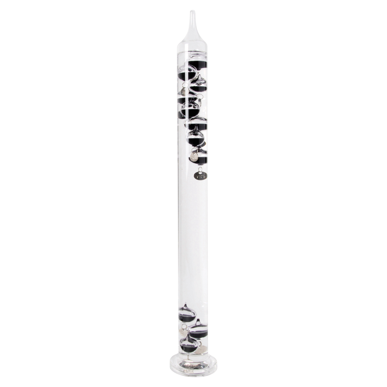 Tall 56.5cm Galileo Thermometer Freestanding Black Bulbs Temperature Weather