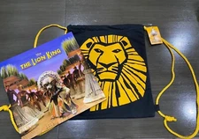 LION KING CINCH BAG VIP PACKAGE BROADWAY WITH BOOK/PROGRAM COLLECTORS ITEM NWT