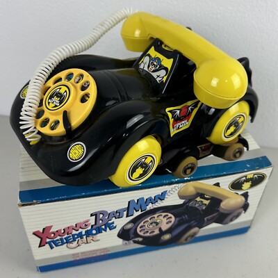 Vintage 1980s Young Batman Telephone Car Toy