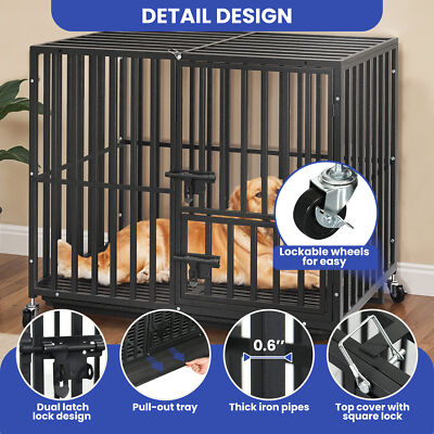 38'' Heavy Duty Metall Dog Crate / Bunny Hutch / Dog Kennel  Indestructible XL
