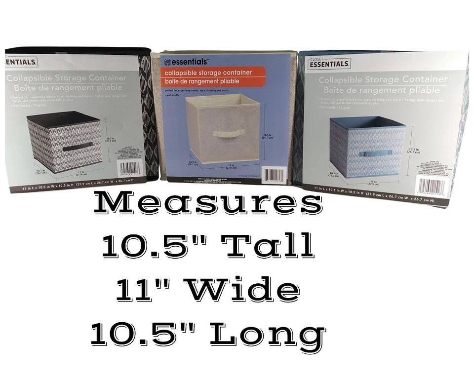 Folding Storage Containers by Essentials ~ 3 Great New Designs and Colors - Image 2 of 2