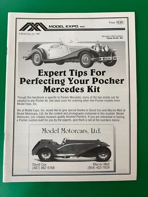 MODEL EXPO BOOKLET EXPERT TIPS FOR PERFECTING YOUR POCHER MERCEDES KIT David Cox