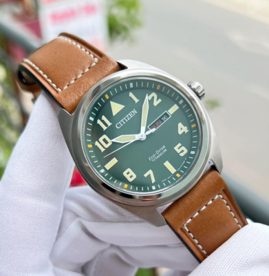 Citizen Super Titanium Sapphire Crystal Green Dial Eco-Drive Watch