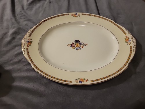 W. H. GRINDLEY Alton Sheraton Ivory Oval Serving Platter 12" Vintage - Picture 4 of 9