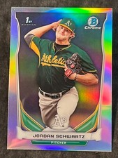 2014 Bowman Chrome 1st REFRACTOR PROSPECT ROOKIE Jordan Schwartz