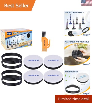 Value 9-Pack Compatible Filters and Belts for Eureka Power Speed Vacuum Cleaner