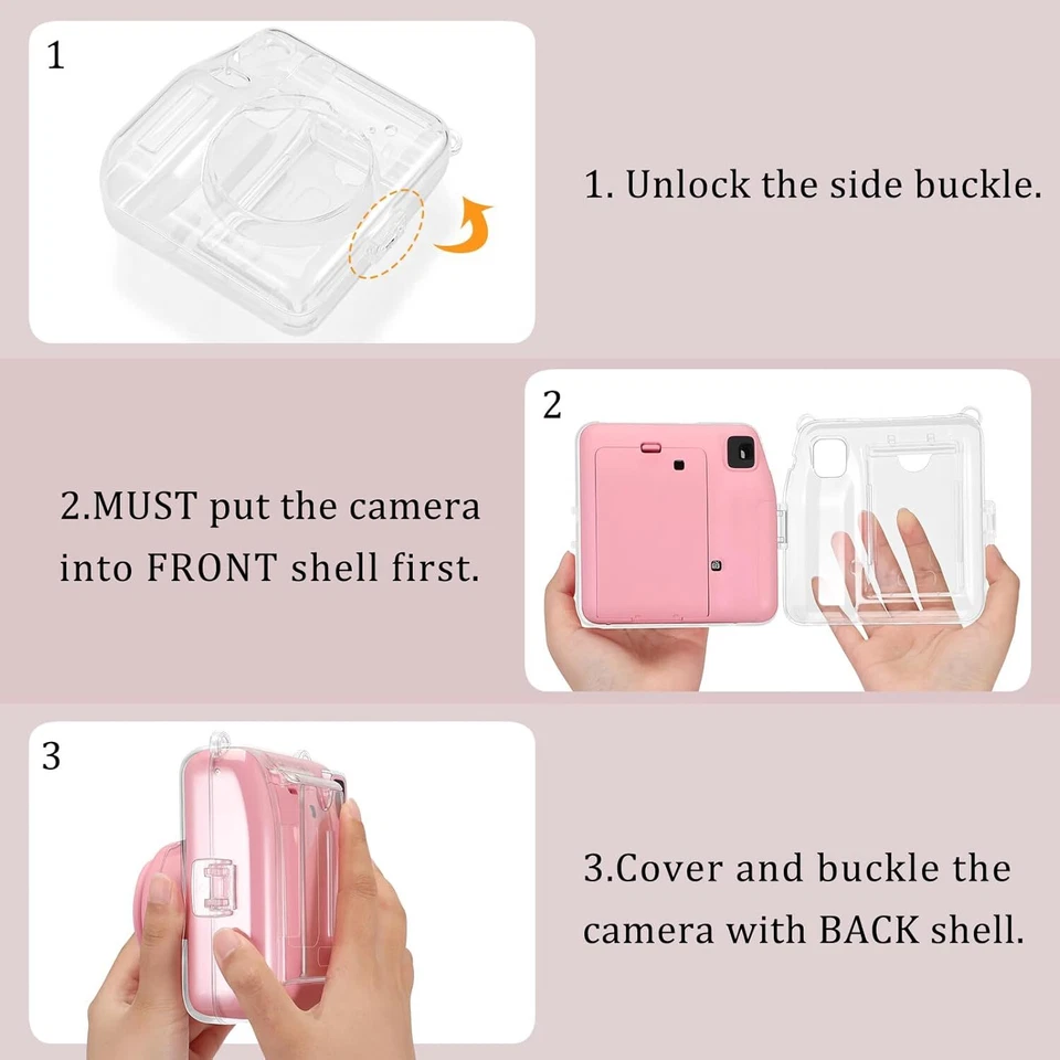 Protective Case for Fujifilm Instax Mini SE Instant Camera Hard Shell Cover - Image 4 of 4