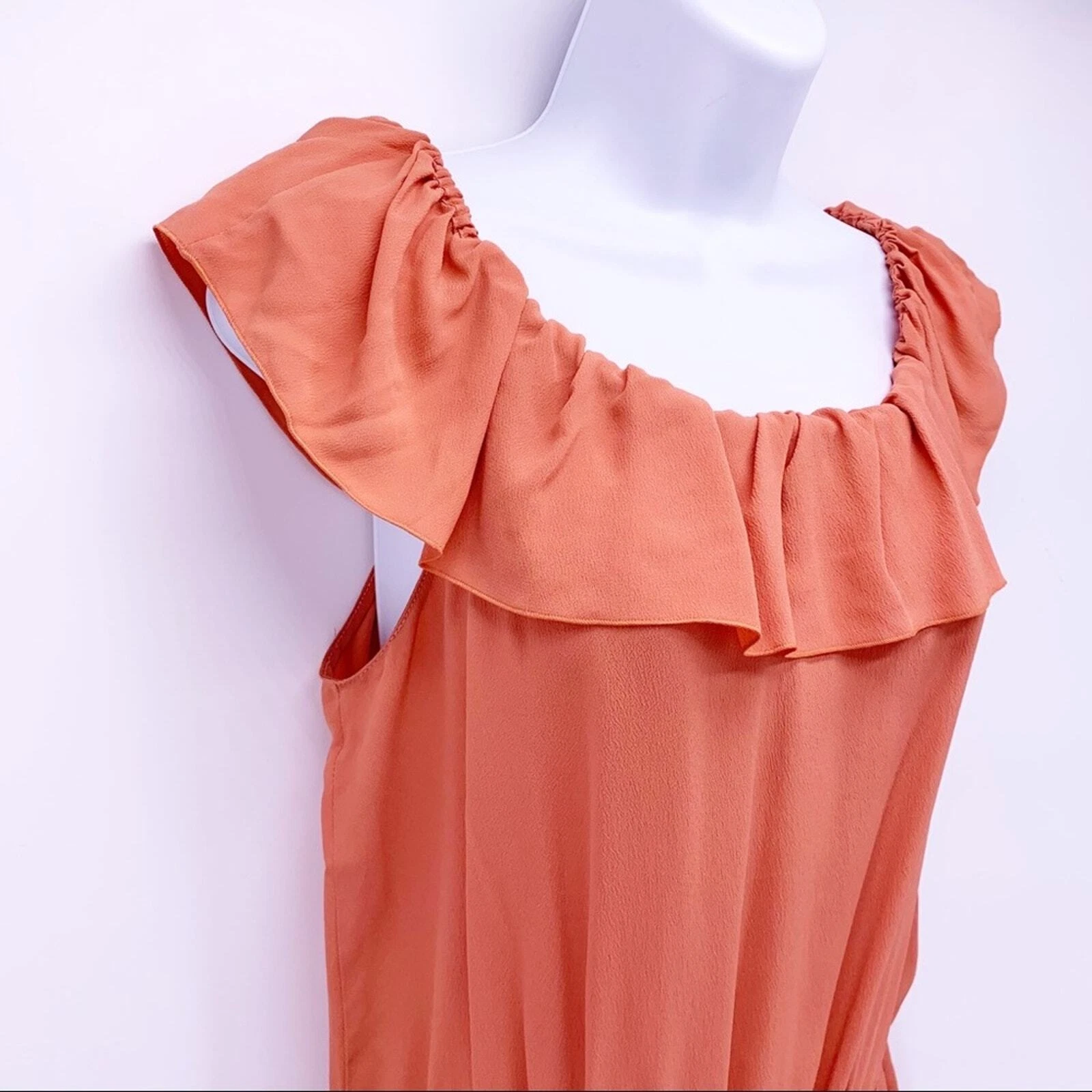 NUOVO abito estivo rosso Valentino Aragosta crepe taglia 42 6