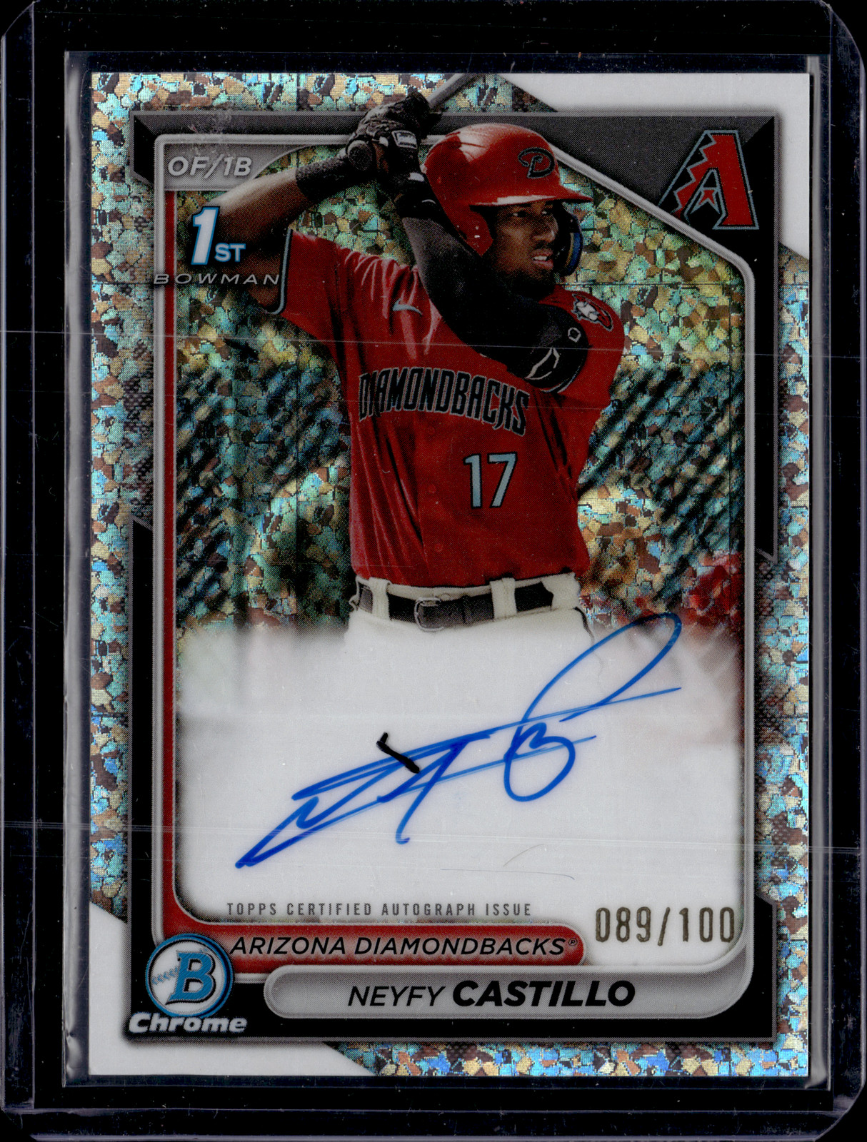 2024 BOWMAN CHROME #CPA-NC NEYFY CASTILLO MINI DIAMOND AUTO /100